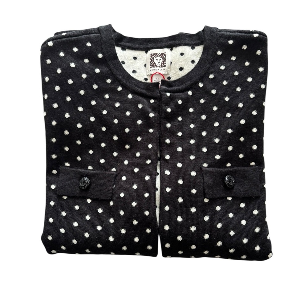 ANNE KLEIN POLKA DOT CARDIGAN NWT SIZE XS - Picture 11 of 11